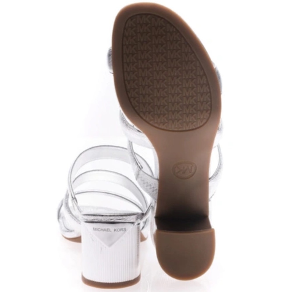 Michael Kors Paloma silver metallic mules - Picture 6 of 13